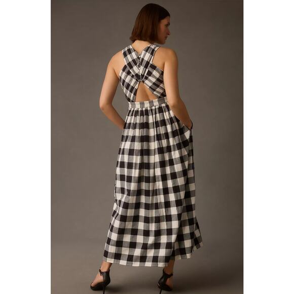 Anthropologie Verb by Pallavi Singhee Gingham Halter Dress - New XXS - Picture 2 of 4